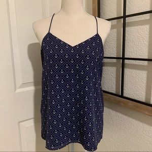 Unbranded blue & white anchor blouse